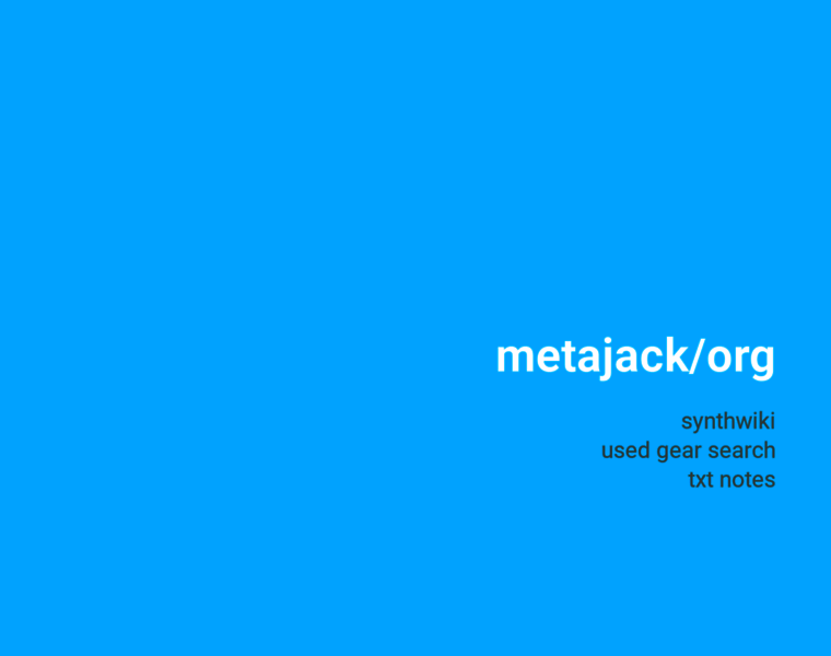 Metajack.org thumbnail