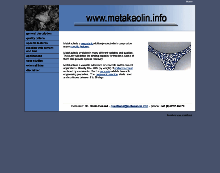 Metakaolin.info thumbnail
