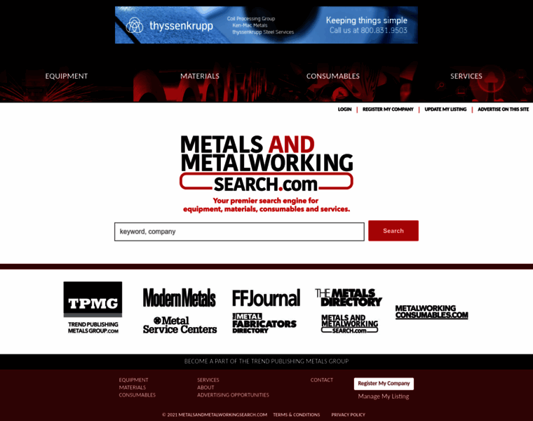 Metalsandmetalworkingsearch.com thumbnail