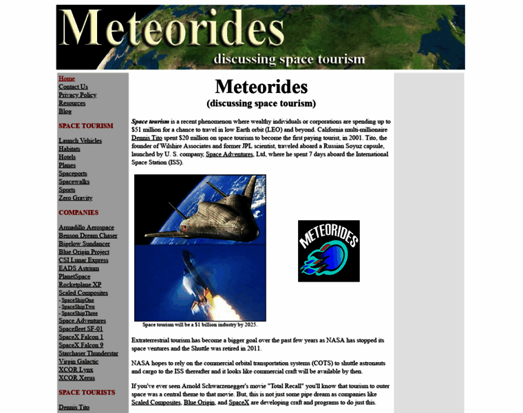 Meteorides.com thumbnail