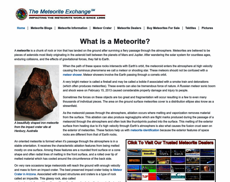 Meteorite.com thumbnail