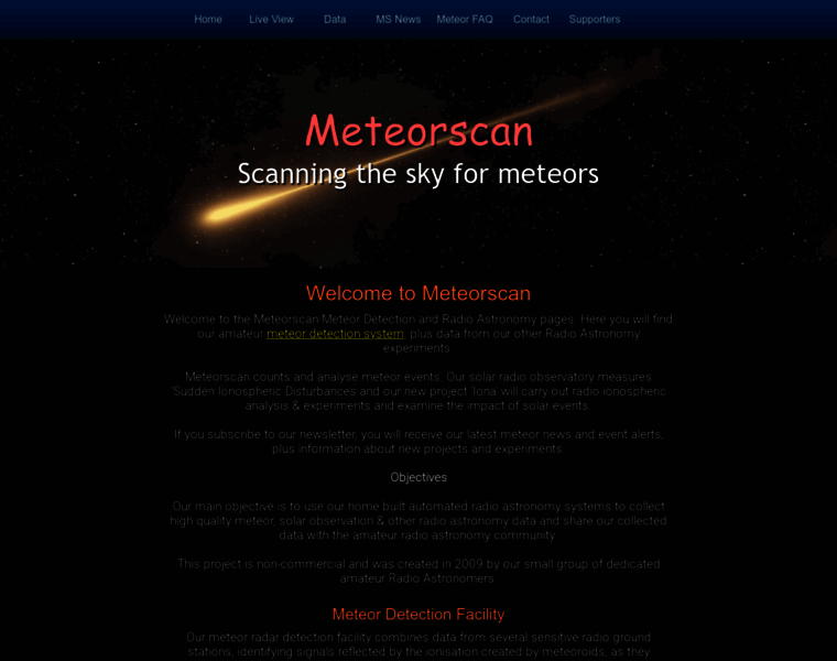Meteorscan.com thumbnail