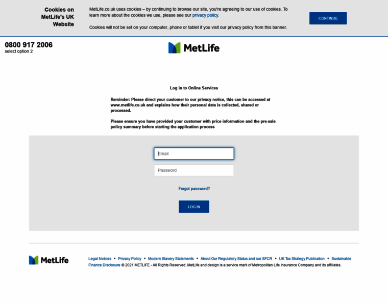 Metlife-eservices.com thumbnail