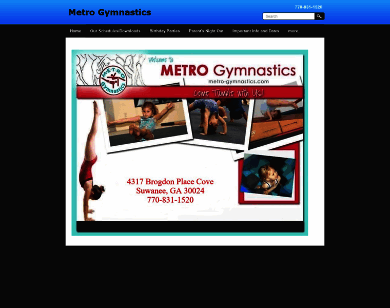Metro-gymnastics.com thumbnail