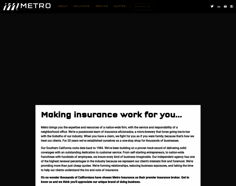 Metroinsurance.com thumbnail