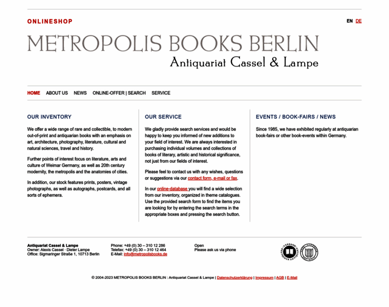 Metropolisbooks.de thumbnail