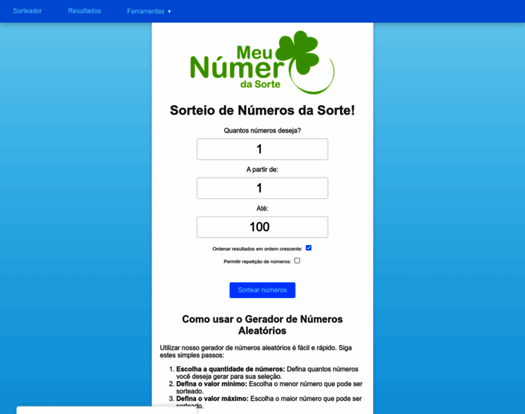 Meunumerodasorte.com.br thumbnail