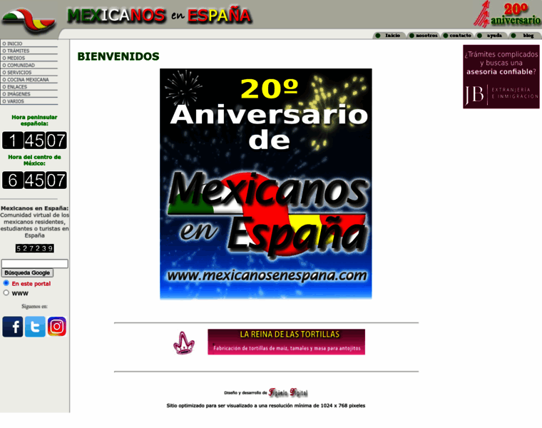 Mexicanosenespana.com thumbnail
