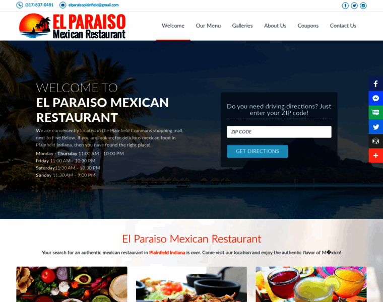 Mexicanrestaurantelparaiso.com thumbnail
