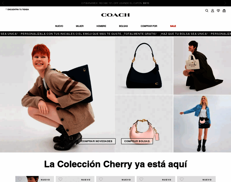 mexico.coach.com at WI. Coach - Tienda en Línea | Zapatos, Bolsas y ...