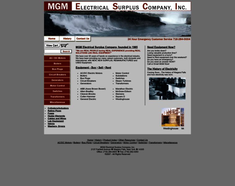 Mgmelectricalsurplus.com thumbnail