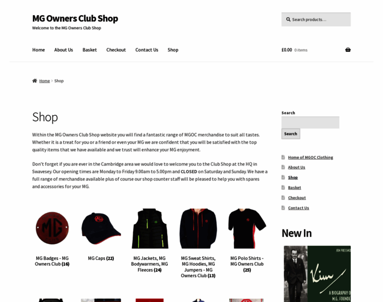 Mgownersclubstore.co.uk thumbnail
