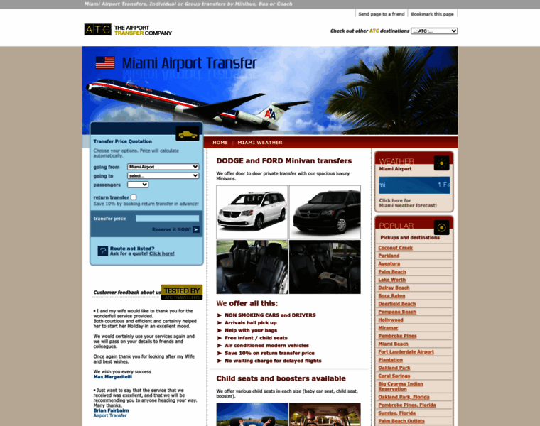 Miamiairporttransfer.com thumbnail