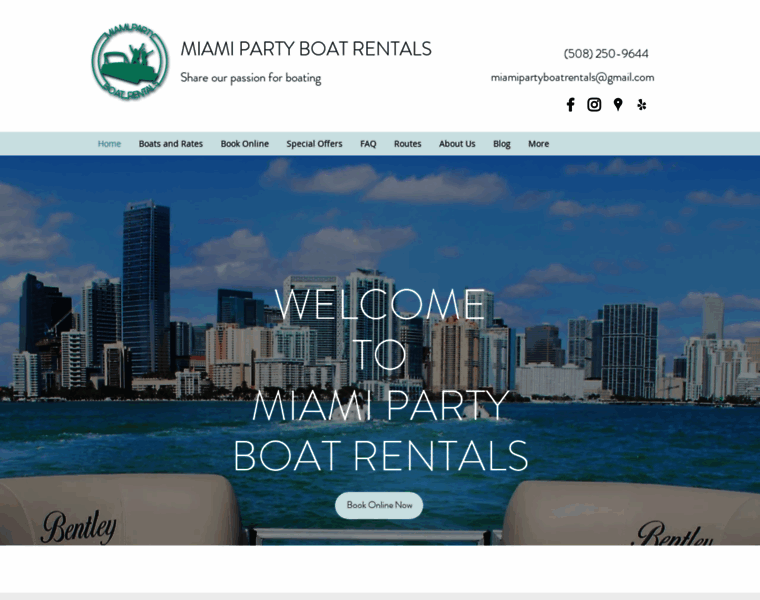 Miamipartyboatrental.com thumbnail