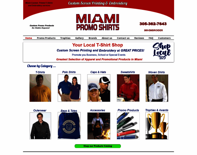 Miamipromoshirts.com thumbnail