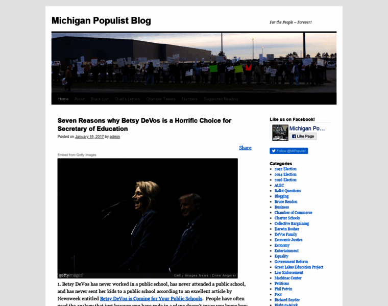Michiganpopulist.org thumbnail