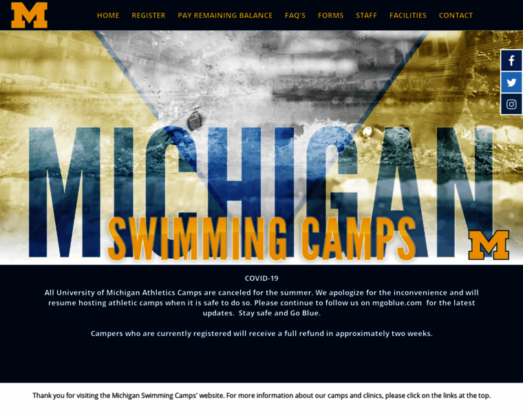 Michiganswimcamp.com thumbnail