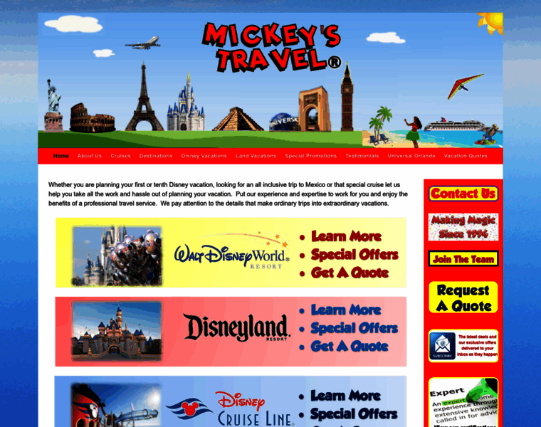 Mickeystravel.com thumbnail