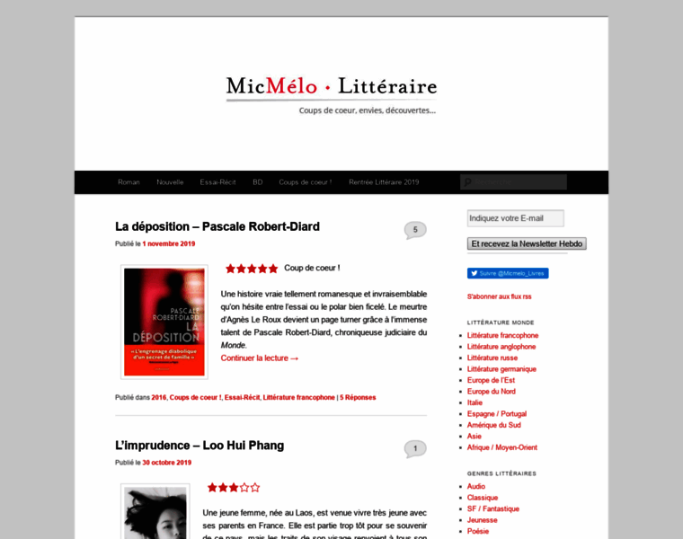 Micmelo-litteraire.com thumbnail
