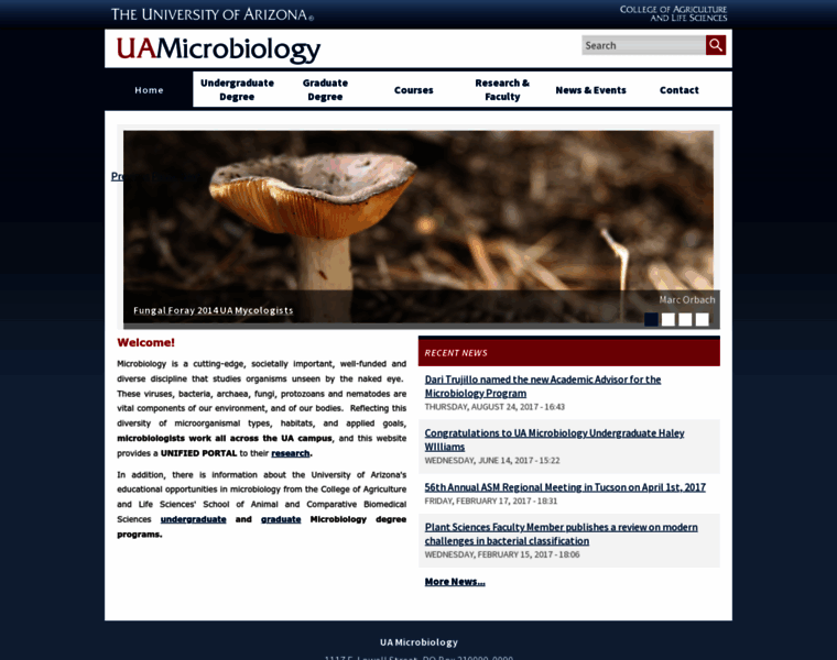 Microbiology.arizona.edu thumbnail