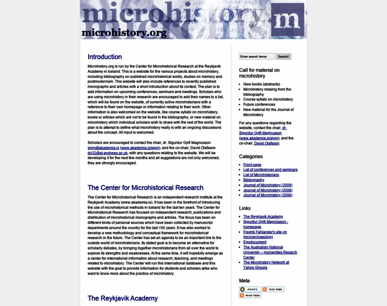 Microhistory.org thumbnail