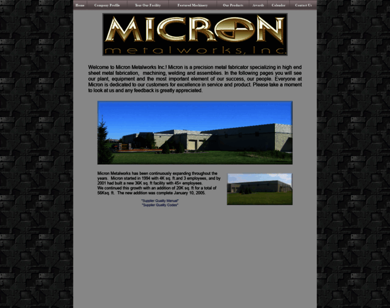 Micronmetalworks.com thumbnail