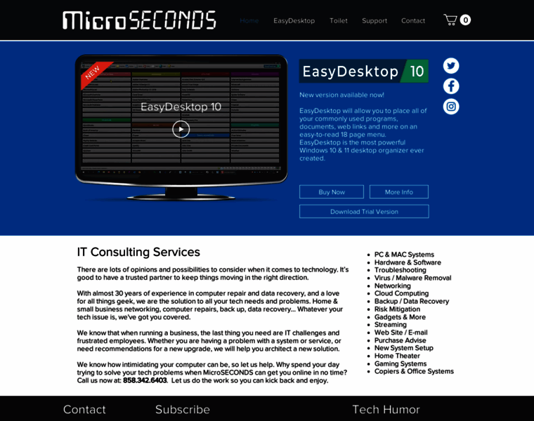 Microseconds.com thumbnail
