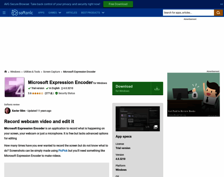 Microsoft-expression-encoder.en.softonic.com thumbnail