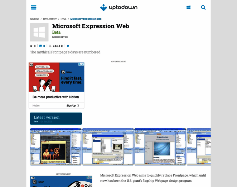Microsoft-expression-web.en.uptodown.com thumbnail