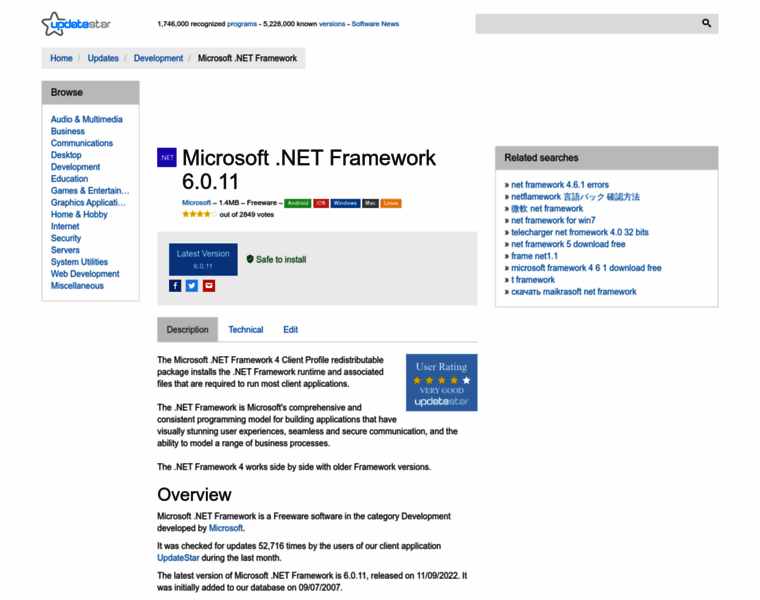 Microsoft-net-framework.updatestar.com thumbnail