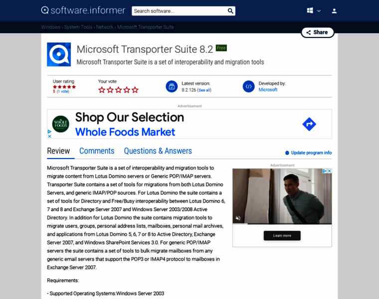 Microsoft-transporter-suite.software.informer.com thumbnail