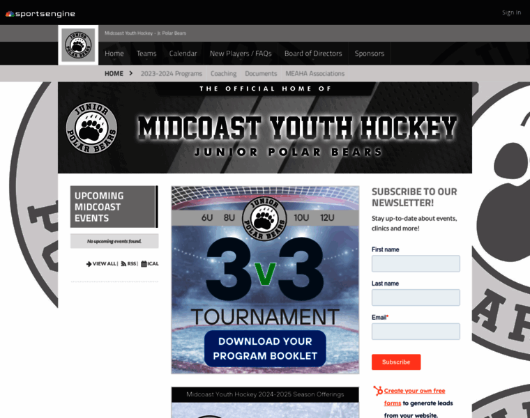 Midcoasthockey.org thumbnail