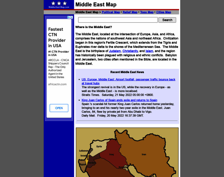 Middle-east-map.com thumbnail