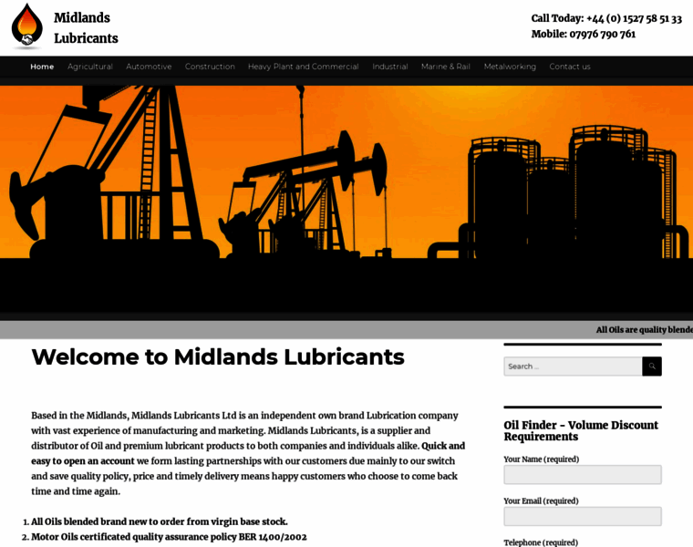 Midlandslubricants.co.uk thumbnail