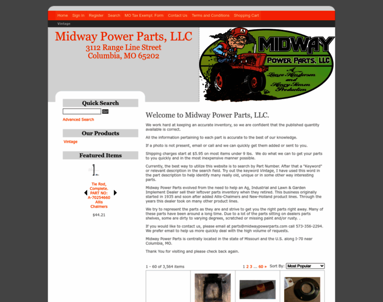 Midwaypowerparts.com thumbnail