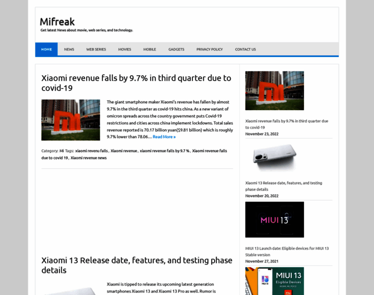 Mifreak.com thumbnail