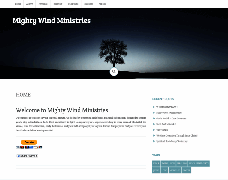 Mightywindministries.org thumbnail