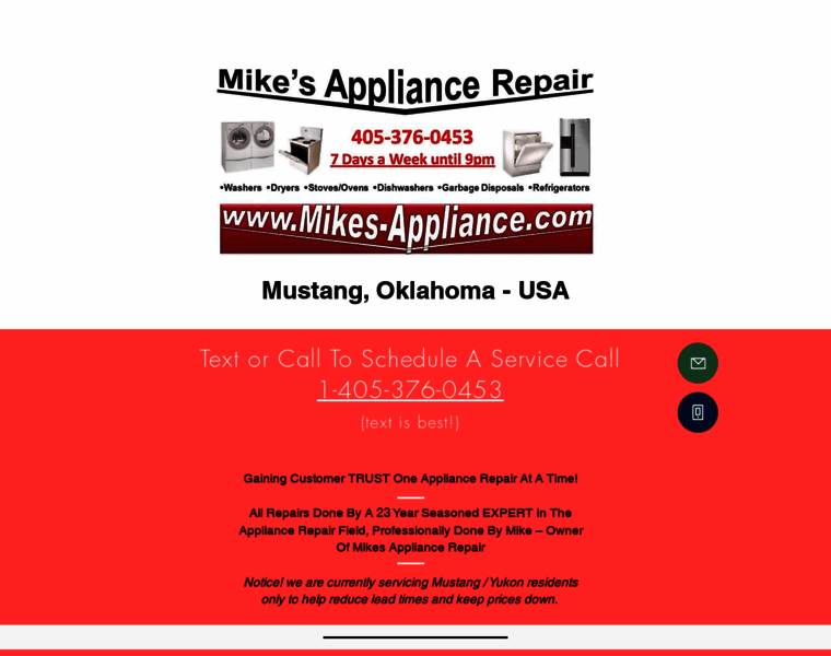 Mikes-appliance.com thumbnail