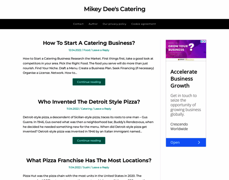 Mikeydeescatering.com thumbnail