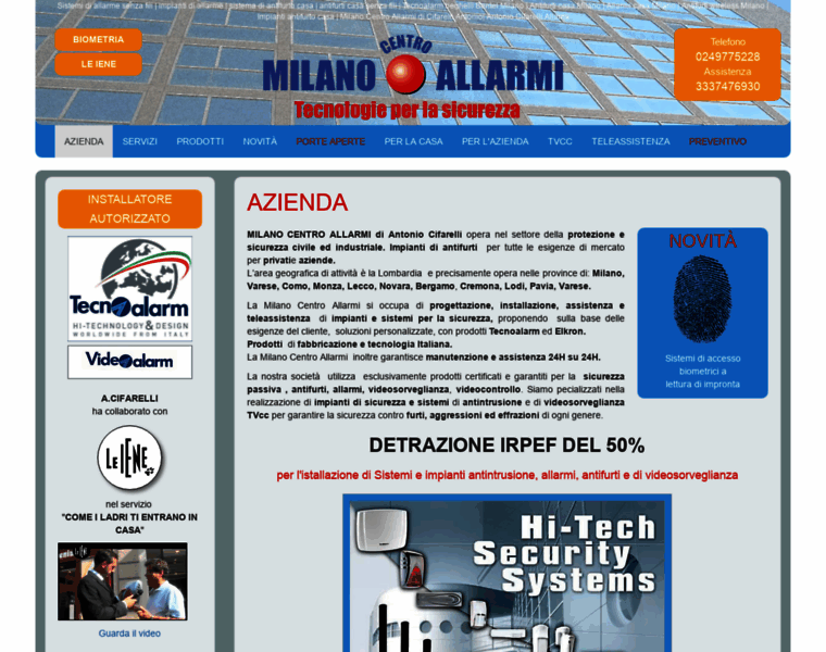 Milanocentroallarmi.it thumbnail