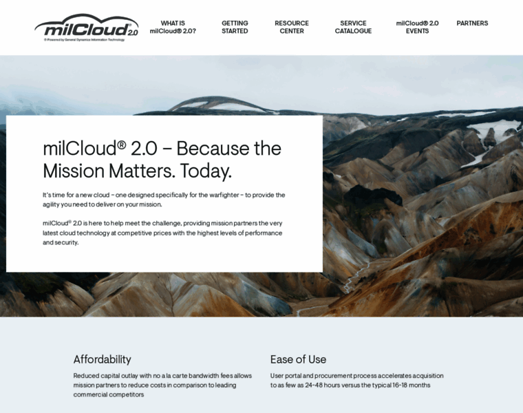 milcloud2.com at WI. GDIT - Art of the possible.