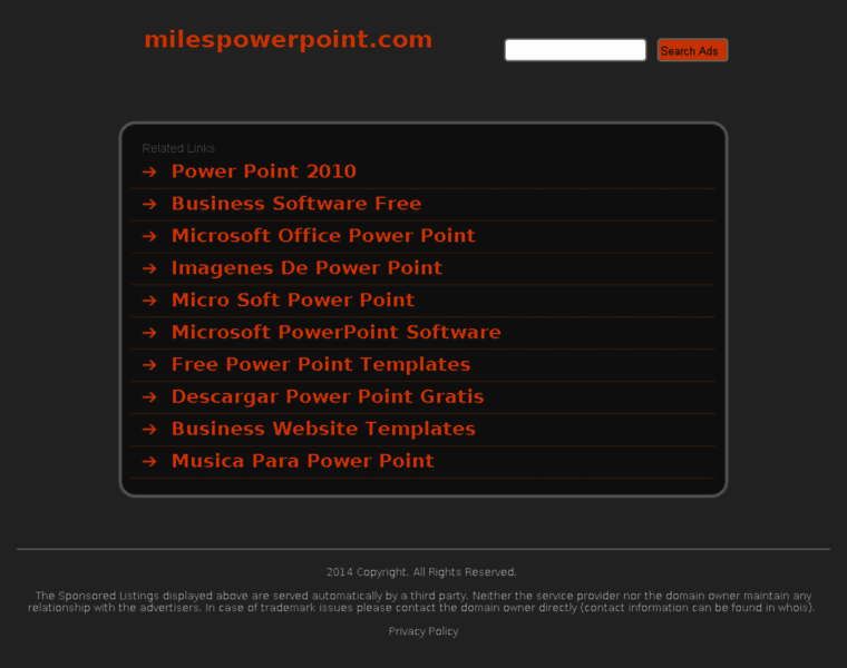 Milespowerpoint.com thumbnail