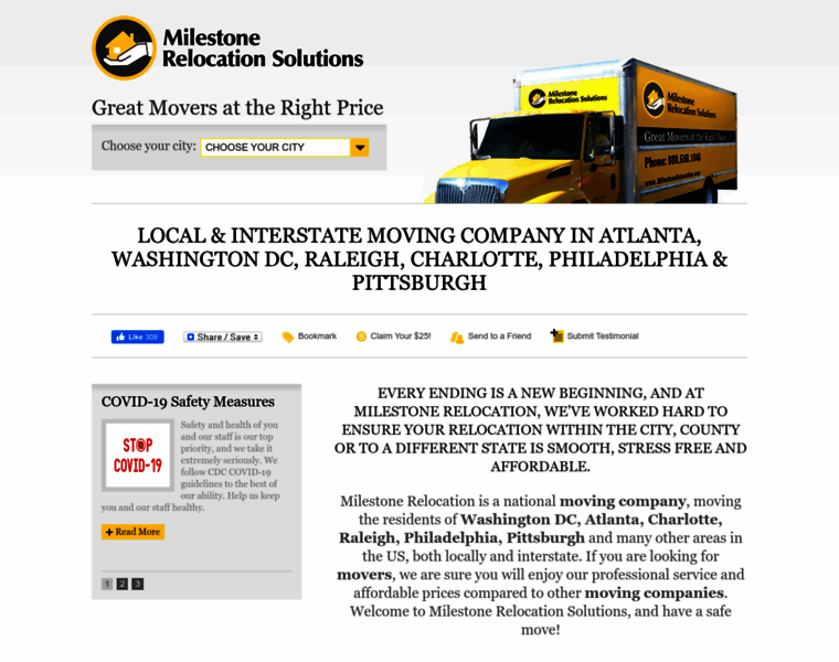 Milestonerelocation.com thumbnail