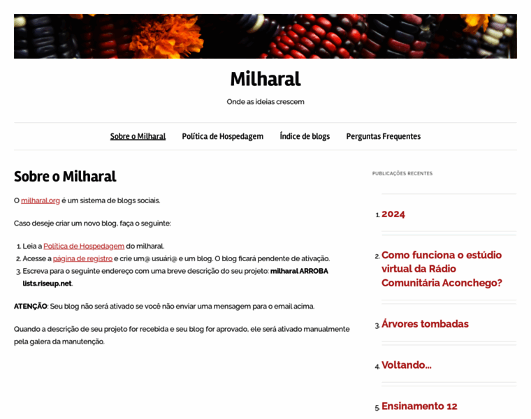Milharal.org thumbnail