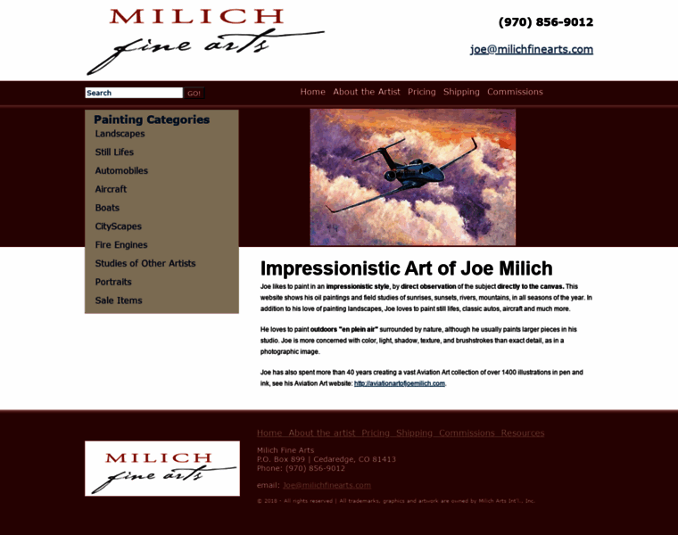 Milichfinearts.com thumbnail
