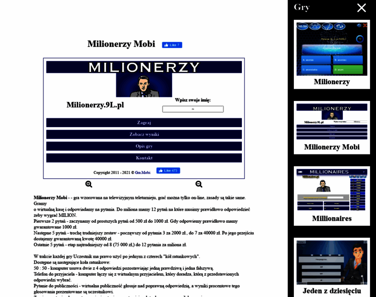 Milionerzy.gragry.pl thumbnail