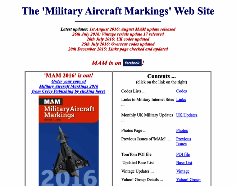 Militaryaircraftmarkings.co.uk thumbnail