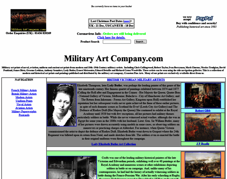 Militaryartcompany.com thumbnail
