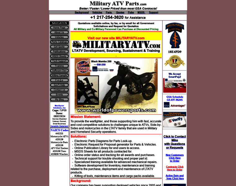 Militaryatvparts.com thumbnail