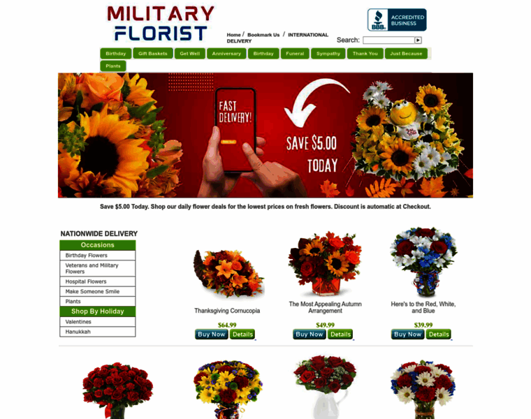 Militaryflorist.com thumbnail